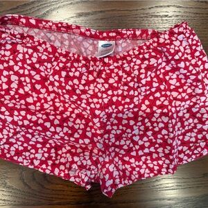 Old Navy Red Heart Print Top